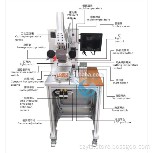 Hot temperature always Flex cable pressure repair machine never turn cold LCD flex cable bonding machine